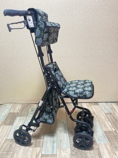 島製作所 サニーウォーカー SP(中) 花柄ブラック コンパクト 折畳み 軽量