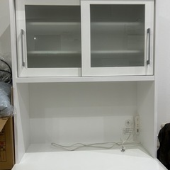 【値下げしました】ニトリ　食器棚　ホワイト キッチンボード(94幅 BNR ホワイト) | ニトリネット【公式】 家具