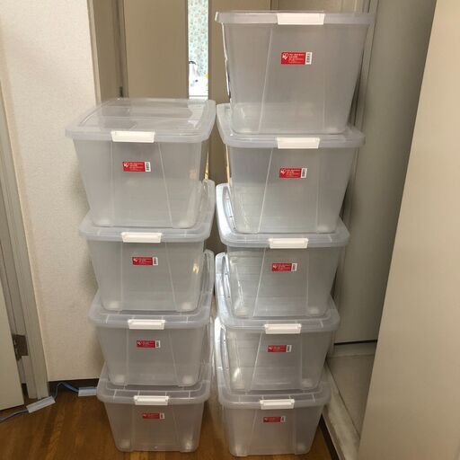 衣装ケース9個 蓋 スタッキング ローラー 幅40cm 奥行53cm 高31cm
