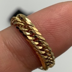 売り切れました。K18 18金　12面トリプル　喜平　リング　2.8g 15号