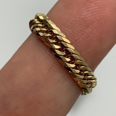 売り切れました。K18 18金　12面トリプル　喜平　リング　2.8g 15号