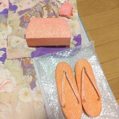 七五三7歳祝着物正絹フルセットアンティーク青紫五つ紋錦紗縮緬子供用袋帯