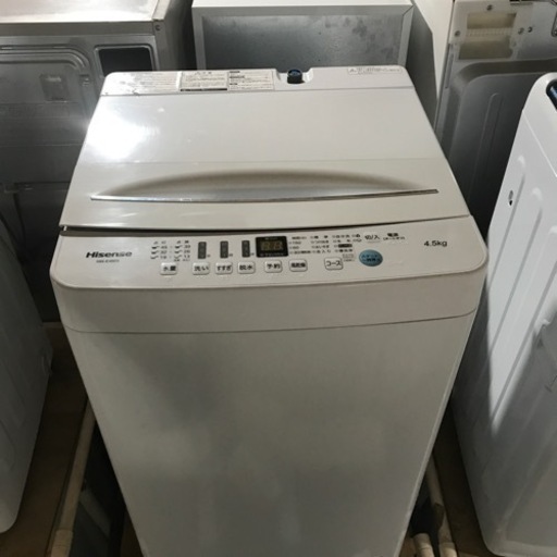 2401-567 Hisense 全自動電気洗濯機 2021年製 ⒋5kg 動作確認済み キズ汚れ有り