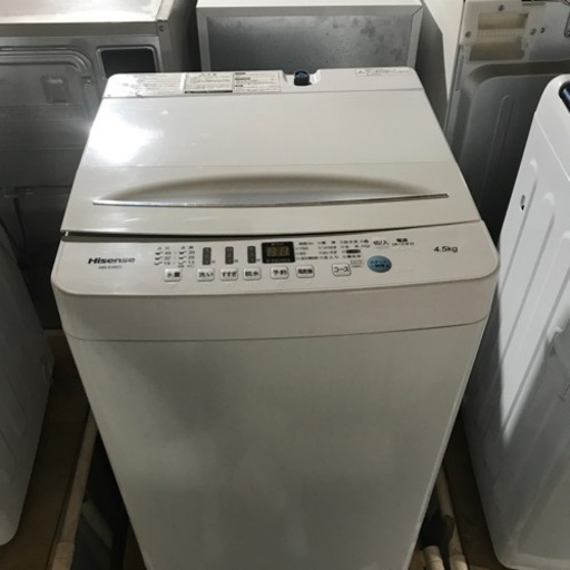☆値下げ☆2401-567 Hisense 全自動電気洗濯機 2021年製 ⒋5kg 動作確認済み キズ汚れ有り