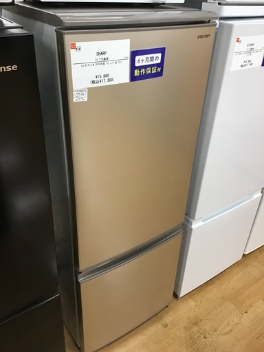 【トレファク神戸新長田 】SHARPの2ドア冷蔵庫2019年製です！!【取りに来れる方限定】