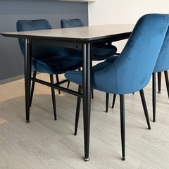 【美品】東京インテリア　ダイニングテーブルセット　チェアセット