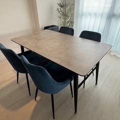 【美品】東京インテリア　ダイニングテーブルセット　チェアセット