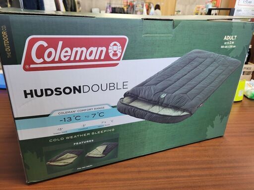 【店頭引き取り限定】コールマン　ハドソンダブル　2人用寝袋　最低使用温度 -13℃