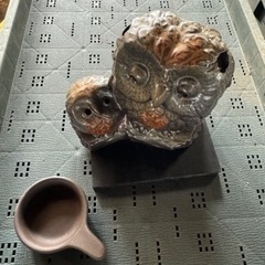 茶香炉　フクロウ