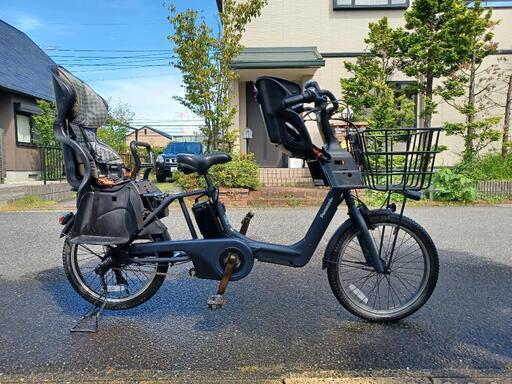 電動付き自転車、前後子供乗せ