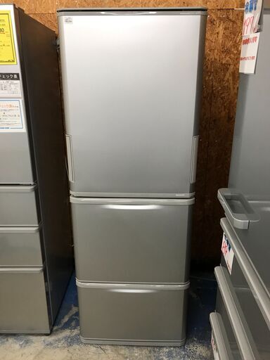 【FU713】★シャープ SHARP ノンフロン冷凍冷蔵庫  3ドア シルバー 350L SJ-W352F 2020年製 2人暮らし 新生活 クリーニング済  堺市 深井【ジャングルジャングル深井店】