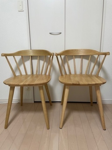 ダイニングチェア ウィンザーチェア 2脚セット 北欧