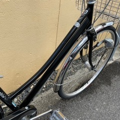 【人気の黒色】　サイモト　27インチ　通学仕様　内装3段変速　オートライト　タイヤ新品