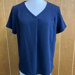 #INDIVI レディースシャツ濃紺　サイズ38 USED品