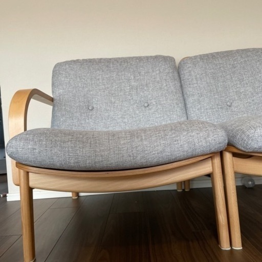 ケユカ KEYUCA メイ ソファ 2P 北欧 ナチュラル ベージュ - 2人掛けソファ 