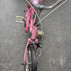 子供用　自転車　14インチ　コマ付き　補助輪　ピンク