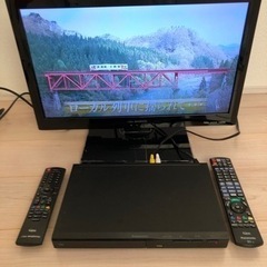 DX ブロードテック22型LED液晶テレビ＋パナソニックDVDプ...