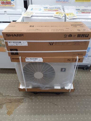 安心の動作保証付シャープ 2.2KW エアコン AY-R22DM 2023年モデル プラズマクラスター7000【未使用品②】 保証有り【愛千144】