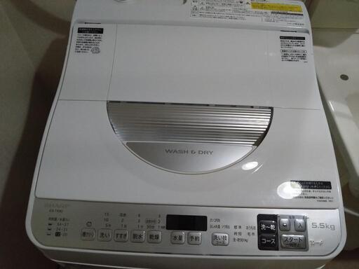シャープ 5．5kg　洗濯乾燥機 シルバー系 ESTX5DS