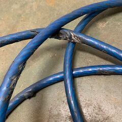 ワイヤーロープ  牽引ロープ 被覆 玉掛け 1.2cm 1.5cm 7本セット まとめ 工事用材料