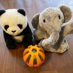 パンダ&ぞうパペット&赤ちゃん玩具