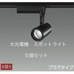 スポットライト５個セット　ブラック　大光電機