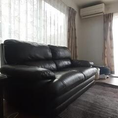 SHSソファ　特注イタリアンレザー　ダークブラウン　