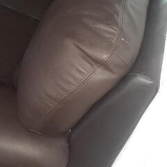 SHSソファ　特注イタリアンレザー　ダークブラウン　