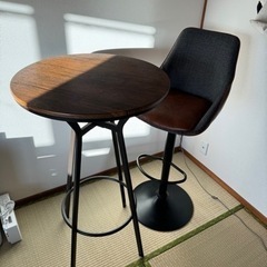ハイテーブル、椅子セット