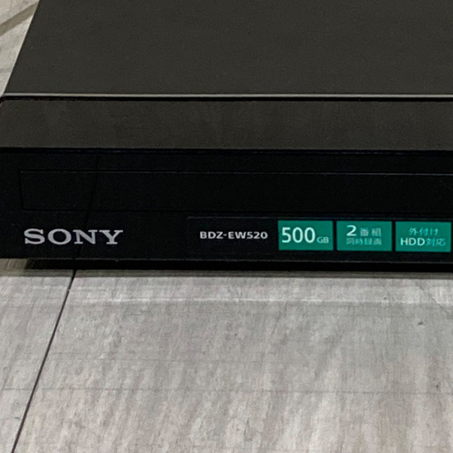 美品】SONY BDZ-EW520 ブルーレイディスク/DVDレコーダー 2016年  