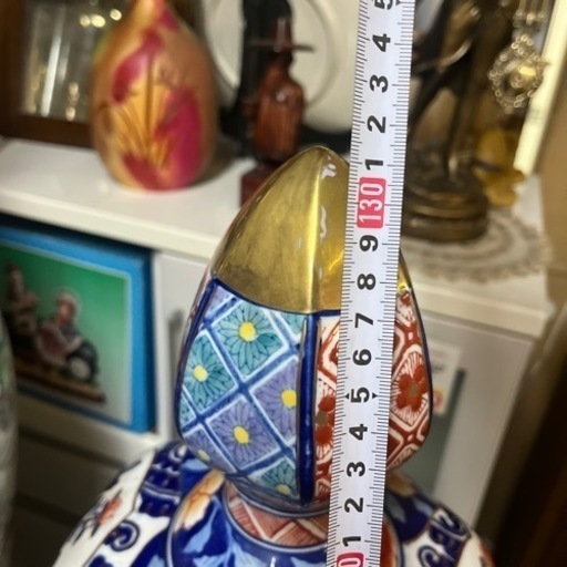 e594 福助 置物 石