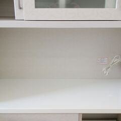 ☆ジモティ割あり☆ レンジボード ホワイト H180×D41.5×W100 