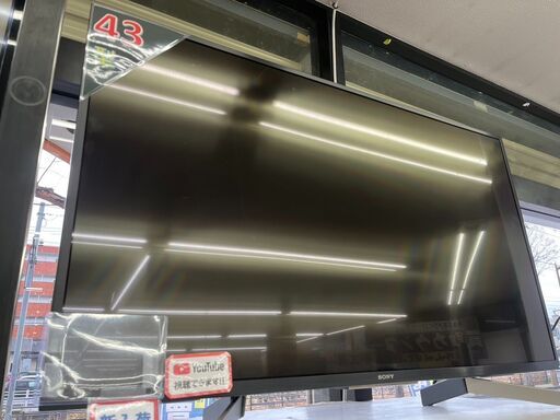 3/31 値下げお買い得TV43型液晶テレビ SONY ソニーKJ-43X8000G 2019年式1432