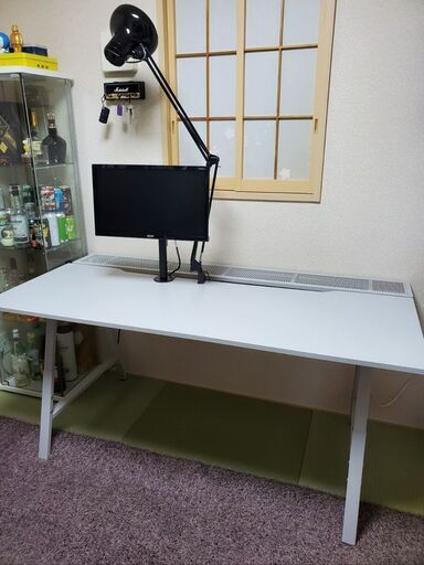 UTESPELARE ウーテスペラレ ゲーミングデスク, ライトグレー IKEA