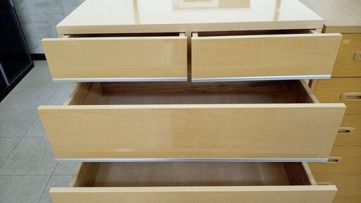 ☆ジモティ割あり☆ チェスト ナチュラル H136.5×D44×W85.2 ☆ジモティ割あり☆ チェスト ナチュラル H136.5×D44×W85.2