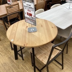 KA-67【新入荷 リサイクル品】IKEA パイン材 ラウンドテーブル3点 