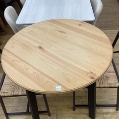 KA-67【新入荷 リサイクル品】IKEA パイン材 ラウンドテーブル3点 