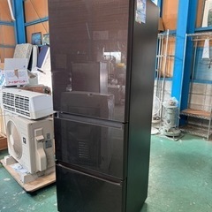 決まりました☆Panasonic☆冷凍冷蔵庫☆335L☆ガラストップ☆3ドア☆ブラウン☆美中古☆ 決まりました☆Panasonic☆冷凍冷蔵庫☆335L☆ガラストップ☆3ドア