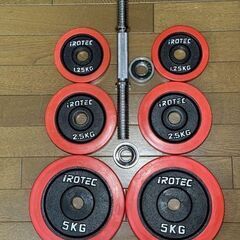 【美品】IROTEC ラバーダンベル20kg (2個セット計40KG)
