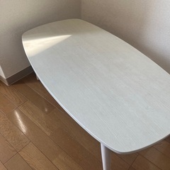 白木目　折りたたみ　机　テーブル　ホワイト