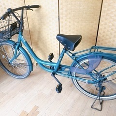 【引取】自転車 チャリ ギアなし 24インチ 緑色