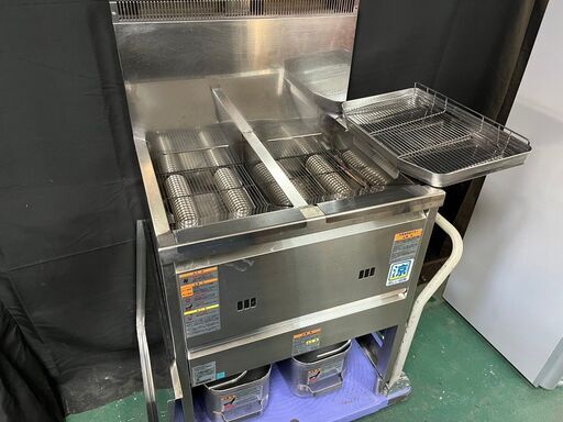 ☆タニコー 2槽ガスフライヤー 都市ガス用 15L×2☆