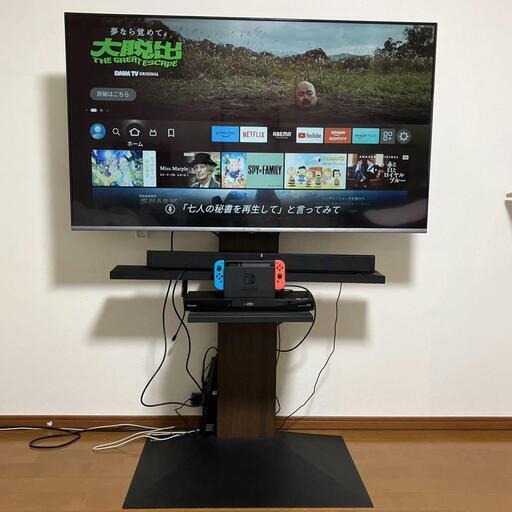 55型テレビ＋TVスタンドセット（4K・BS対応、HDD録画機能付き）