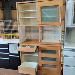 【愛品倶楽部柏店】モリタインテリア 4枚スライド扉キッチンボード 