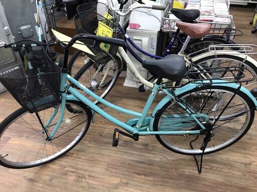 自転車　26インチ　水色