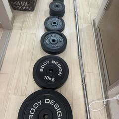 バーベルセット 100kg ＋ バーベルラック一式