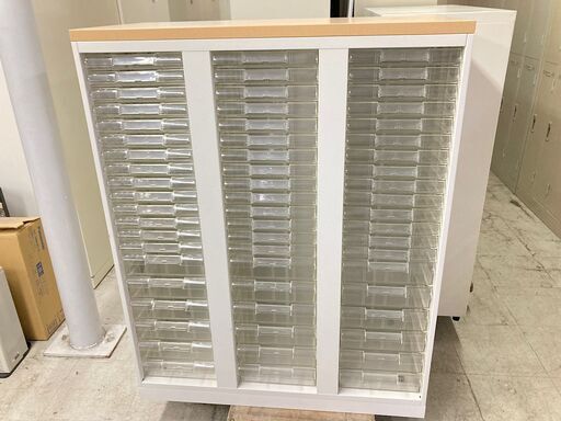 中古　美品　A4レターケース　クリアケース書庫　クリアトレーキャビネット　クリアケースキャビネット　A４　浅3列14段　深3列6段　W900×D450　愛知　一宮市　稲沢市　江南市　岐阜　羽島市　各務ヶ原市　岐阜市　三重　グッドプライス一宮
