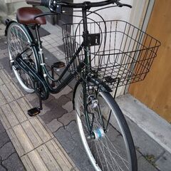 [maruishi] Lueed 27吋 ファッションシティーサイクル 外装6段/LEDオート/グリーン