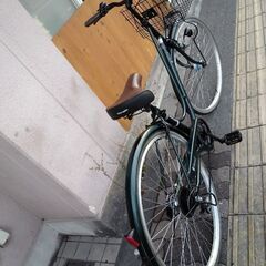 [maruishi] Lueed 27吋 ファッションシティーサイクル 外装6段/LEDオート/グリーン