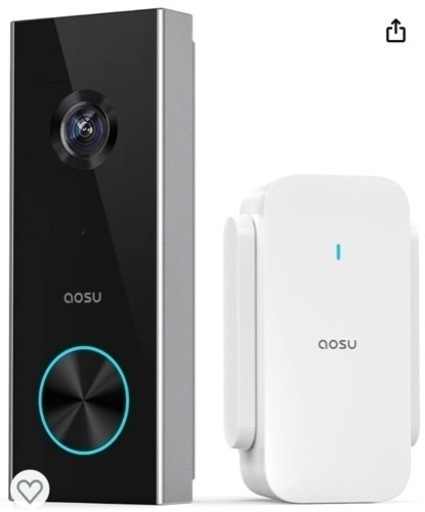 AOSU インターホン ワイヤレス ドアホン 玄関チャイム ビデオドアベル カメラ